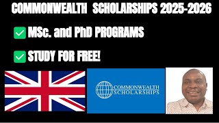 Study for Free in the UK Commonwealth Masters and PhD Scholarship Stepbystep Guide [upl. by Brooke905]