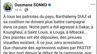 La colère de Ousmane Sonko à Barthélémy Dias [upl. by Norton929]