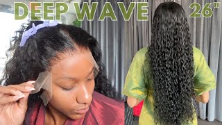 START TO FINISH HD LACE WATER WAVE WIG INSTALL OF MY FAVORITE WIG FROM YOLISSA HAIR [upl. by Nerol706]