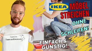 Ikea Möbel streichen ohne schleifen  Upcycling Möbel einfach amp günstig lackieren  farbenloewede [upl. by Ennaesor]