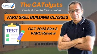 CAT 2023 Slot 3 VARC Review [upl. by Bailie894]