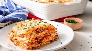 How To Make The Easiest Cheesiest Lasagna Ever  Delish Insanely Easy [upl. by Cacia]