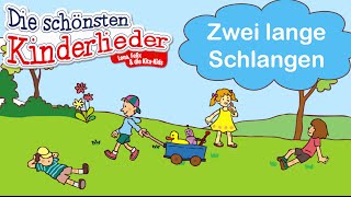 Zwei lange Schlangen  Kinderlieder mit Text zum mitsingen [upl. by Arlyne]