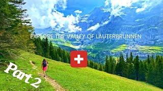 Lauterbrunnen Switzerland  From Wengen To Kleine Scheidegg [upl. by Middlesworth]