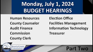 Shawnee County Kansas Commission Budget Hearing 20240701 [upl. by Etnahc]