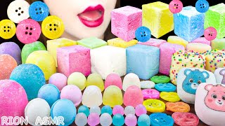 【ASMR】GUIMAUVEHOMEMADE MARSHMALLOWBUTTON CANDYRAMUNE CANDY MUKBANG 먹방 EATING SOUNDS NO TALKING [upl. by Fagen]