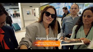 Virginie Ledoyen  arrivée Aéroport Nice 14 mai CANNES FILM FESTIVAL 2024 [upl. by Flint474]