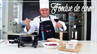 Fondue de Carne o Fondue Bourguignonne Receta sencilla y práctica [upl. by Triny]