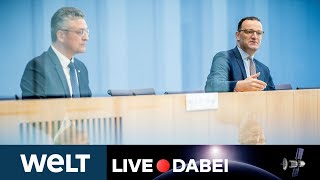 Briefing SPAHN und RKIChef WIELER zur CORONALAGE in DEUTSCHLAND WELT LIVE DABEI [upl. by Annoirb305]