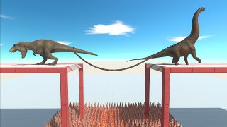 Carnivorous Dinosaurs and Herbivores Dinosaurs Battle in Tug of war  Animal Revolt Battle Simulator [upl. by Je]