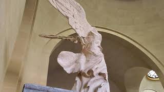 Louvre Museum entrance The winged victory of Samothrace Paris France November 22 2019 [upl. by Gavrah]