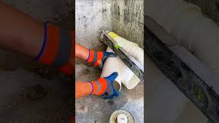 Bathroom drain pipe installation method😲plumberconstructionpvcplumbingyoutubeshorts [upl. by Sollie]