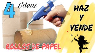 4 Geniales Ideas Reutilizando ROLLOS DE PAPEL HIGIÉNICO para REGALAR o VENDER [upl. by Milburn]