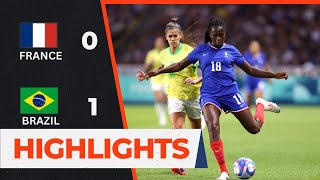 France vs Brazil  Quarter Finals  Womens Olympic Football 2024 [upl. by Esertak]