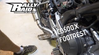 Rally Raid CB500x Build Footrest [upl. by Metcalf]