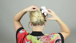 Tuto Grand Peigne 2 façons de faire un chignon banane [upl. by Eniala]