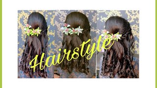 Backcombing with curls Hairstyles ✨🥰Beautiful And Easy HairstyleStep By Step [upl. by Inverson]