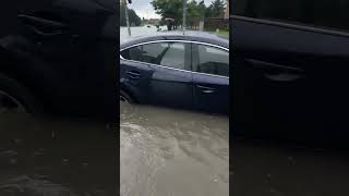 Good Samaritans rescue senior from car stuck on flooded road in Mississauga Canada [upl. by Yeca]