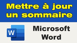 Comment mettre à jour un sommaire sur Word [upl. by Barri]