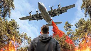 How the Air Force Uses C130s to Fight Wildfires [upl. by Atteynod]