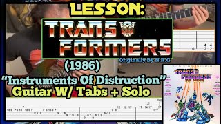 Lesson Transformers The MovieNRG 1986 “Instruments Of Destruction” Guitar W Tabs  Solo [upl. by Divan775]