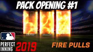 MLB PERFECT INNING 2019  PACK OPENING 1  COACHES PACKS FIRE PULLS AND MORE [upl. by Adnimra]