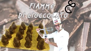 Fiamme al cioccolato 😋 classici pasticcini italiani fiamme cioccolato pasticcini samuelecalzari [upl. by Naitirb]