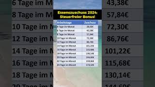 Essenszuschuss 2024 Steuerfreier Bonus [upl. by Koval244]