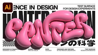 How to Make 3D Distorted Graffiti Bubble Text in Illustrator [upl. by Peednama]