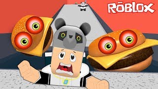 Canavar Hamburgerciden Kaçış  Panda ile Roblox Escape the Mcdonalds obby [upl. by Ikceb]