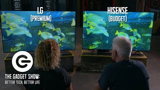 Budget vs Expensive 75quot TVs LG or HISENSE  The Gadget Show [upl. by Myrvyn262]