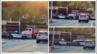 7 Paterson NJ Police cruisers Responding on West Broadway at Presidential Blvd [upl. by Ondine520]