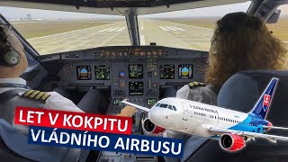 Očima pilotů Let v kokpitu slovenského vládního Airbusu A319CJ z Bratislavy do Stockholmu [upl. by Scharf]