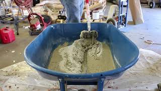 How to Hand Mix Epoxy Grout Using a Mortar Hoe [upl. by Etram]