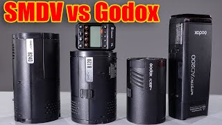 SMDV B120 and B240 HSS flashes vs Godox AD100 and AD200 for photography [upl. by Ogirdor]