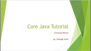 15 Core Java  Covariant return with live coding Bangla Tutorial [upl. by Tiat]