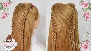 Peinados Faciles y Rapidos para Niñas con Trenzas para Cabello Largo [upl. by Nal]