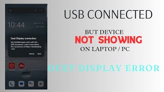 DUET DISPLAY ERROR NEW LAPTOP  MOBILE NOT SHOWING ON LAPTOP  MOBILE NOT CONNECTING TO LAPTOP [upl. by Leumek]