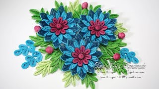 Quilling Flower V8 Tutorial paper flower  DIY Paper Flower Handmade Decoration [upl. by Oakleil168]