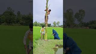 A man jokingly climbed a tree while the husband wife was passing by the road [upl. by Maryanna]