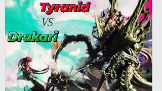 Drukari Vs Tyranid Battle Report VS Worhammer40k [upl. by Adamina]