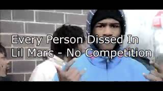 Every Person Dissed In Lil Marc  No Competition [upl. by Eniale206]