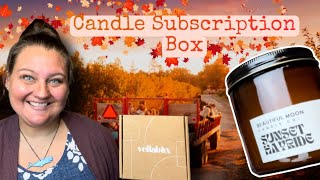 Candle Subscription Box Unboxing Vellabox September 2009 The Best Scents of Fall 🍁50 OFF COUPON [upl. by Aihsenrad]