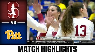 Stanford vs Pitt Match Highlights  2024 ACC Volleyball [upl. by Rimaj]