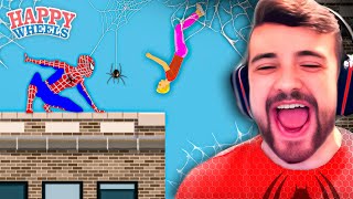 SOY SPIDERMAN EN HAPPY WHEELS [upl. by Ainitsirk]