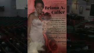 Home Going Service of Sis Brianan Culler [upl. by Ahsinal]