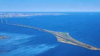 Traveling from Sweden 🇸🇪 to Denmark 🇩🇰 Oresund Bridge and tunnel by TruckInformation Drivers [upl. by Ameyn]