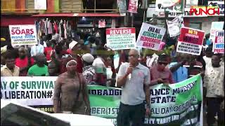 October1protest Nigerians out on Independence Day at the Ikeja to protest bad governance [upl. by Phelips675]