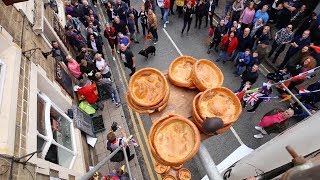 Hundreds Compete In World Black Pudding Throwing Competition [upl. by Nerok749]