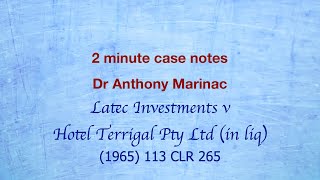 Latec Investments v Hotel Terrigal Pty Ltd Mere Equities [upl. by Godspeed]